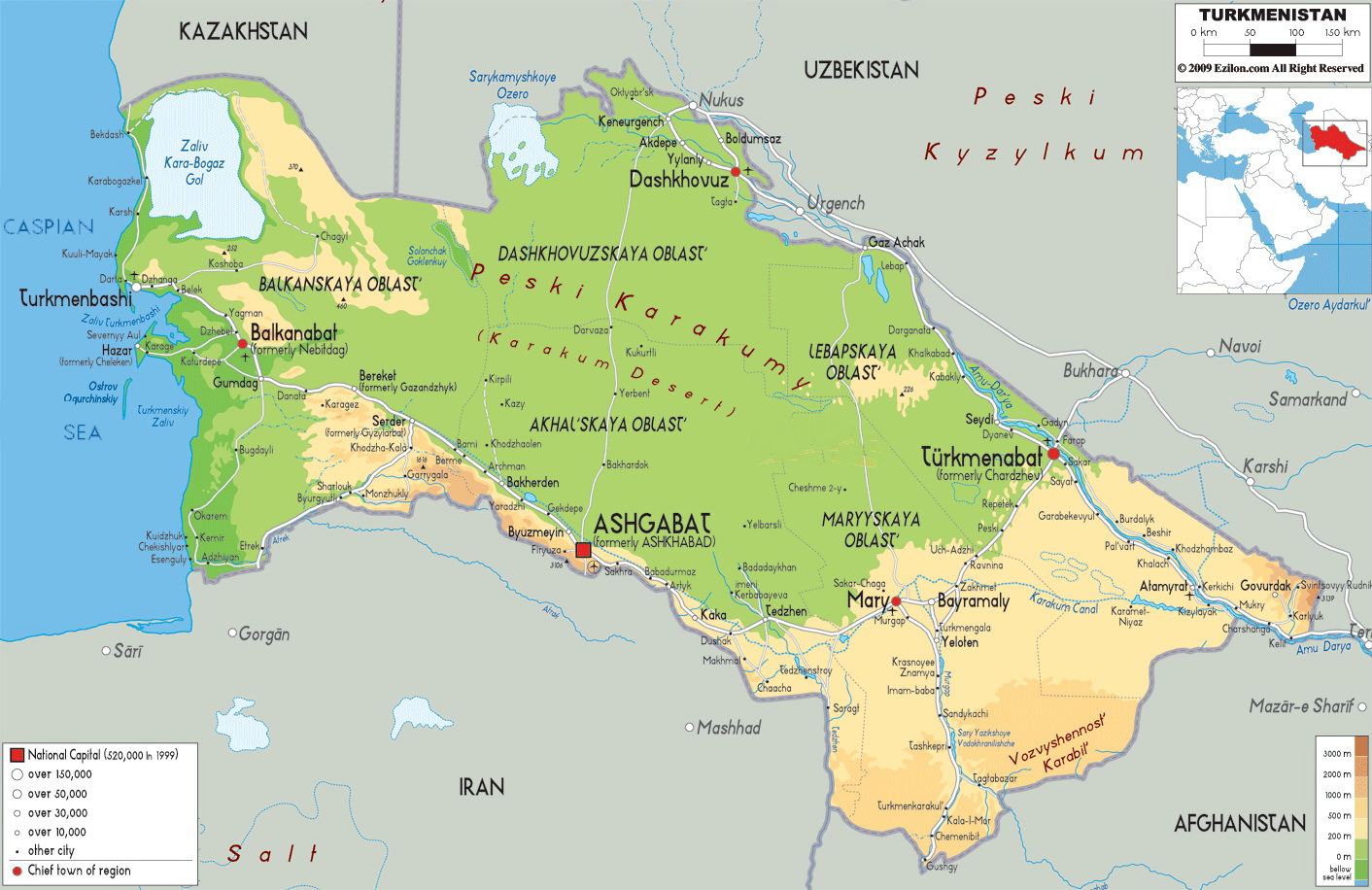 Turkmenistan-map
