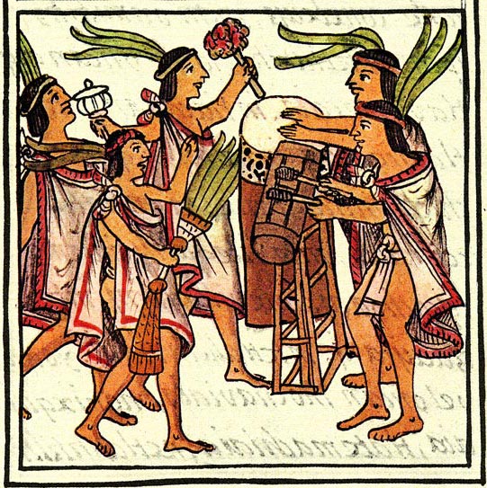 -Aztec_drums,_Florentine_Codex
